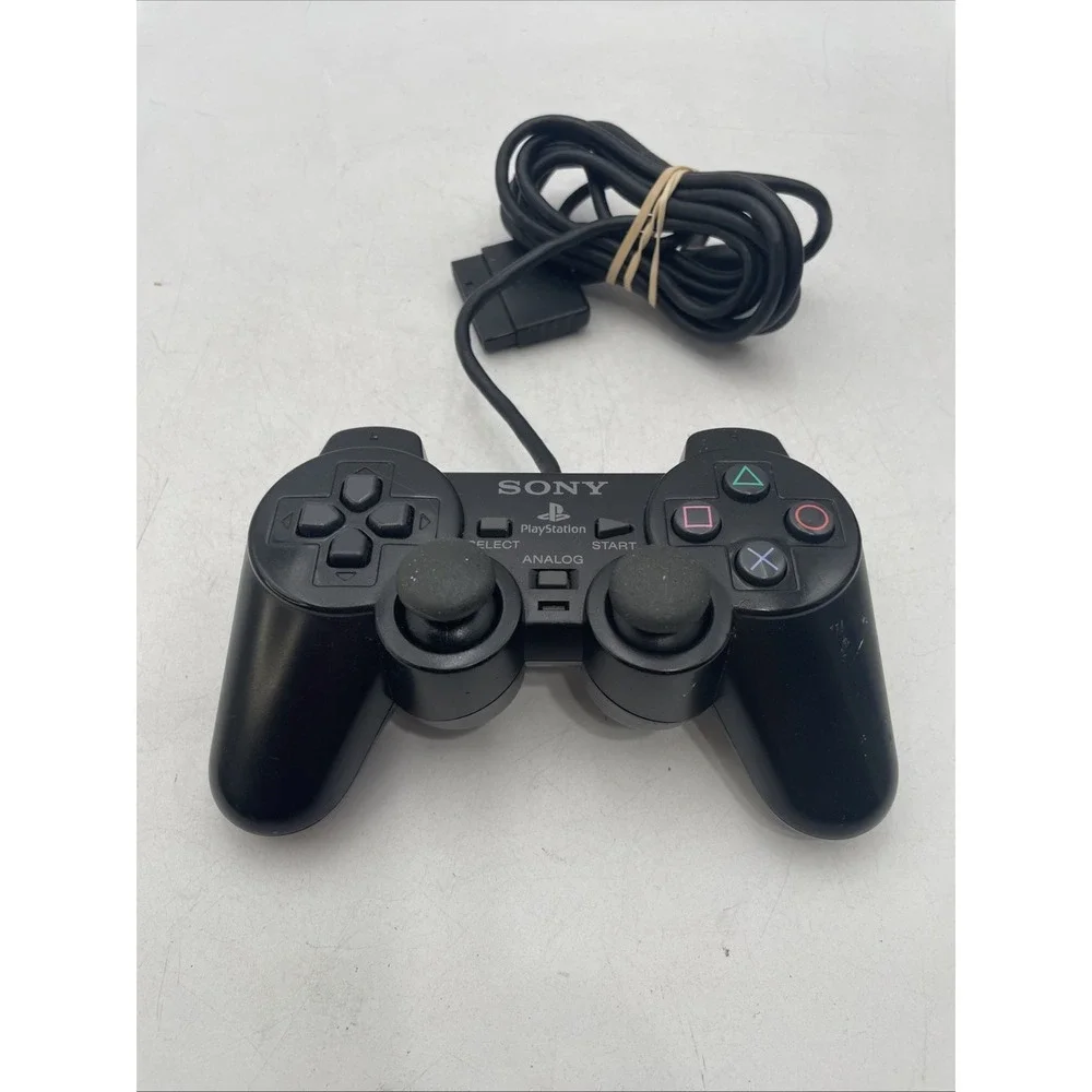 Sony PlayStation 2 Black Wired DualShock 2 Controller SCPH-10010 For PS2 Console